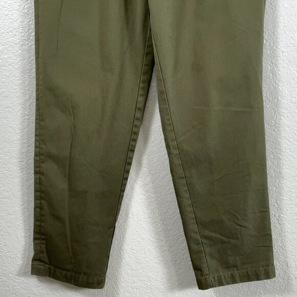 Fred Perry Drawstring Twill Jogger Elastic Waist Pants in Khaki Green Men's 36" - Picture 3 of 9